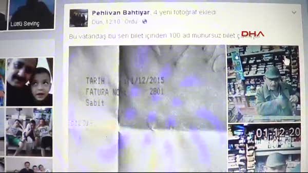 Bilet çalan hırsızın görüntüsünü sosyal medyada paylaştı
