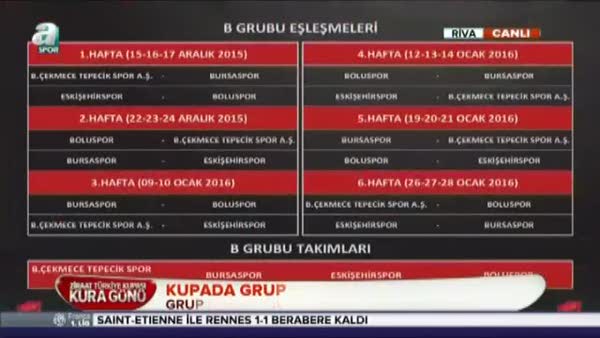 Ziraat Türkiye Kupası 1. hafta fikstürler