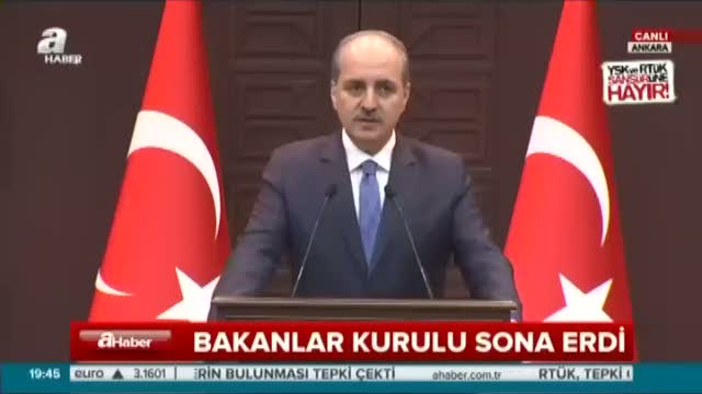 Hükümet Sözcüsü Numan Kurtulmuş açıklamalarda bulundu