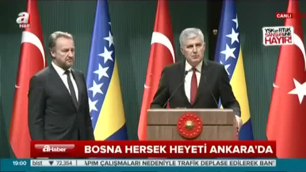 Erdoğan Bosna-Hersek lideriyle açıklama yaptı