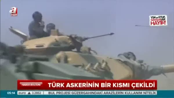 Türk askerinin bir kısmı çekildi