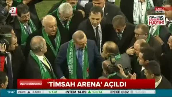 'Timsah Arena'da ilk vuruş Erdoğan'dan