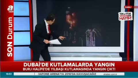 Yılbaşı kutlamalarında yangın
