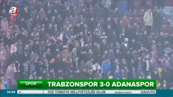 Trabzonspor: 3 - Adanaspor: 0 (Özet)