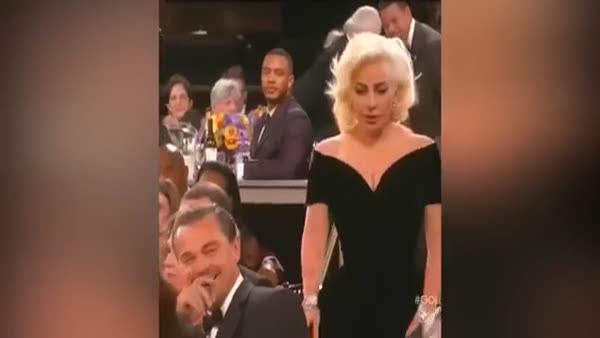 Lady Gaga, Leonardo DiCaprio'yu böyle itekledi