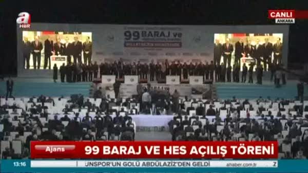 Erdoğan 99 baraj ve hidroelektrik santralinin açılışını yaptı!