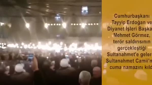 Tekbirlerle karşılanan Erdoğan cemaate dua yaptırdı