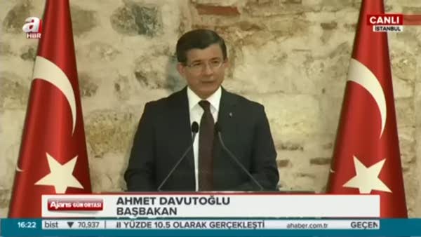 Başbakan Davutoğlu, YÖK üyelerine hitap etti