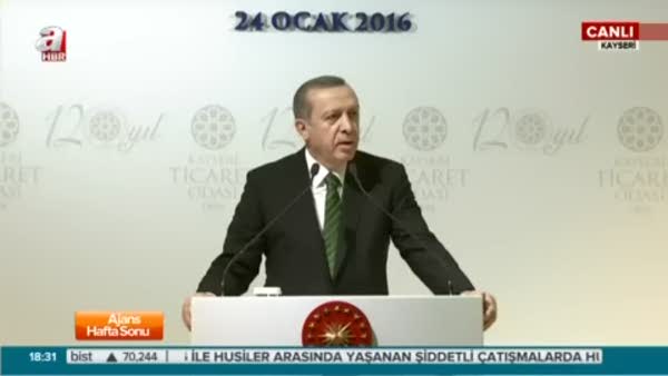 Cumhurbaşkanı Erdoğan Kayseri'de konuştu