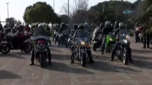 Motosikletliler tecavüzü protesto etti