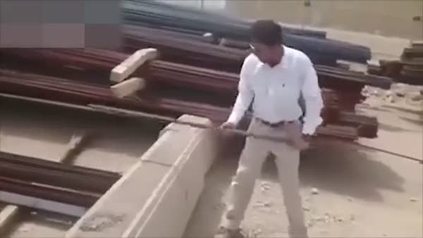 İran malı inşaat demiri parça parça oldu