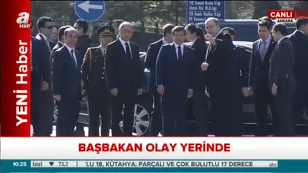Başbakan Davutoğlu olay yerinde