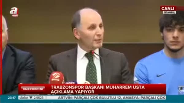 Trabzonspor Başkanı Muharrem Usta basın toplantısı düzenledi