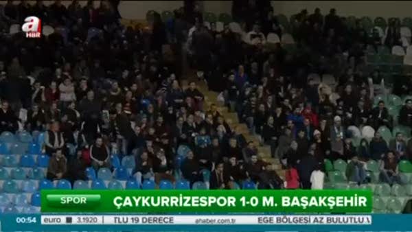 Çaykur Rizespor: 1- Medipol Başakşehir: 0 (Özet)