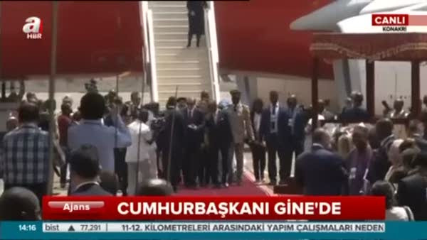 Cumhurbaşkanı Erdoğan Gine'de