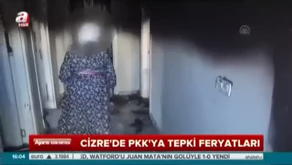 Cizre'de PKK'ya tepki feryatları
