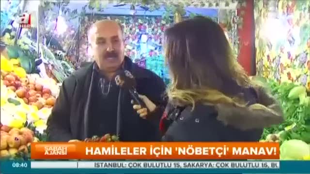 Manavda gece yarısı nöbeti