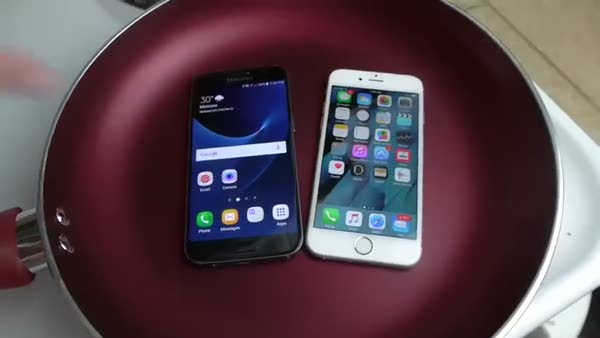 Samsung Galaxy S7 ve iPhone 6S Tavada Haşlama Testi