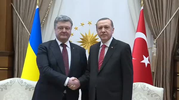 Cumhurbaşkanı Erdoğan ve Poroşenko baş başa görüştü