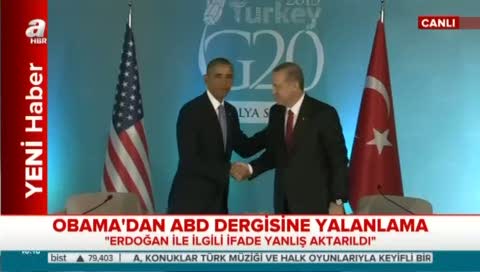 Obama'dan ABD dergisine yalanlama!