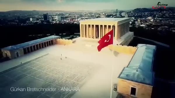 Türk bayrağının havadan müthiş görüntüleri!