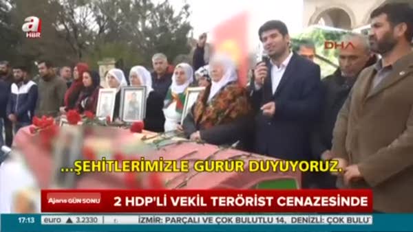 HDP'li vekiller yine terörist cenazesinde!