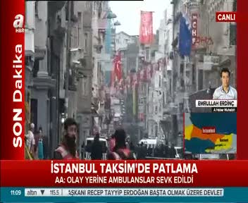 İstiklal Caddesi'nde patlama