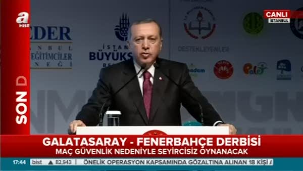 Cumhurbaşkanı Erdoğan Haliç'te konuştu