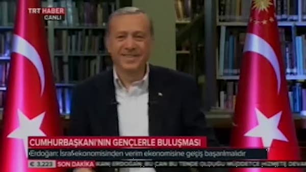 Türkmen gencin sözleri Cumhurbaşkanı Erdoğan'ı güldürdü