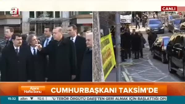 Cumhurbaşkanı Erdoğan Taksim'de