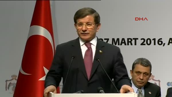 Başbakan Davutoğlu Ürdün'deki açılışta konuştu