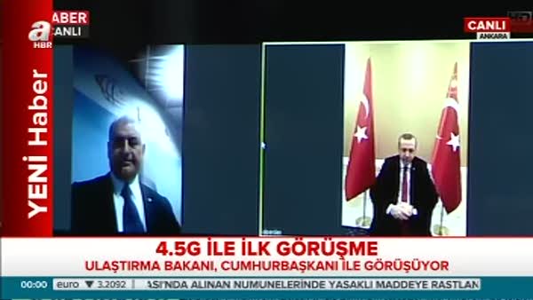 Cumhurbaşkanı Erdoğan 4.5G ile ilk bağlantısını yaptı