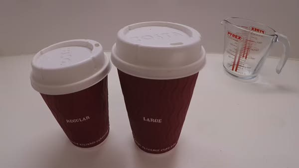Farklı boy kahve bardaklarındaki miktarlar aynı olabilir