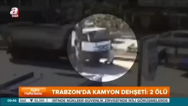Trabzon'da kamyon 2 kişinin üzerinden geçti