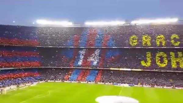Camp Nou'daki muhteşem Cruyff kareografisi