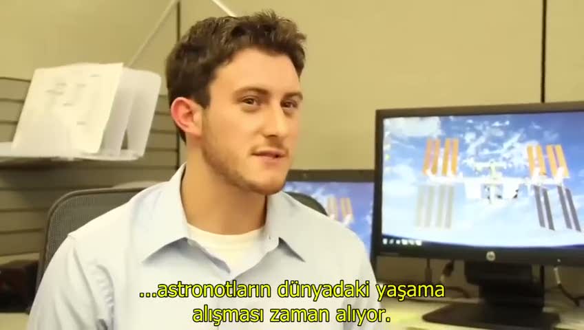 Yer çekimine alışamayan astronot