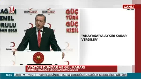 Cumhurbaşkanı Erdoğan  Türk Kızılay'ı Genel Kurulu'nda konuştu