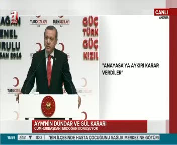 Cumhurbaşkanı Erdoğan Türk Kızılay'ı Genel Kurulu'nda konuştu