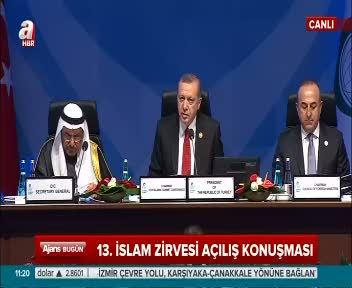 Cumhurbaşkanı Erdoğan İslam İşbirliği Konferansı'nın açılış konuşmasını yaptı