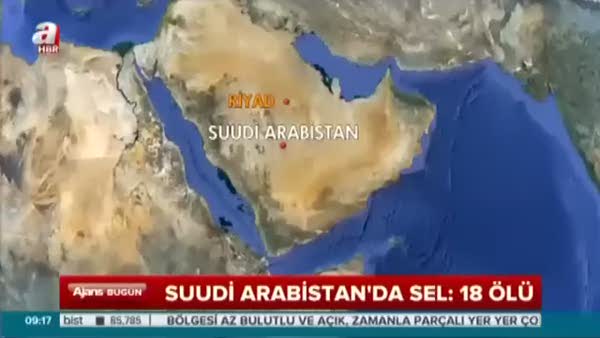 Suudi Arabistan'da sel: 18 ölü