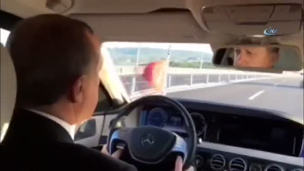 Cumhurbaşkanı Erdoğan Osman Gazi Köprüsü’nden geçti