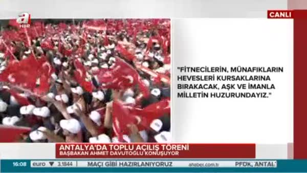 Başbakan Ahmet Davutoğlu Antalya'da konuştu