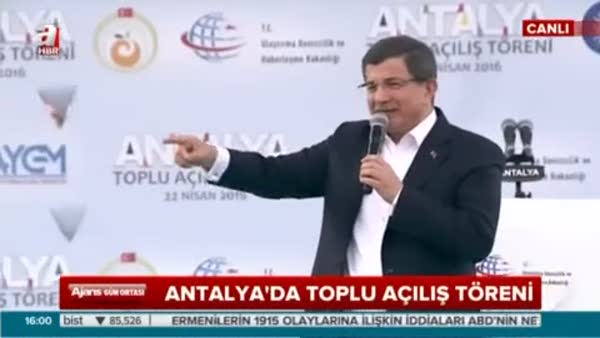 Başbakan Davutoğlu toplu açılış töreninde konuştu