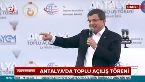 Başbakan Davutoğlu toplu açılış töreninde konuştu