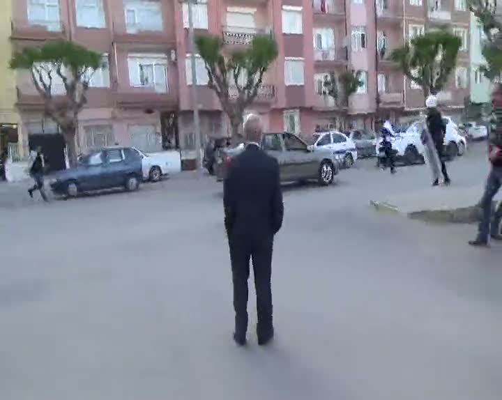 Maçtaki kavgayı polis önledi