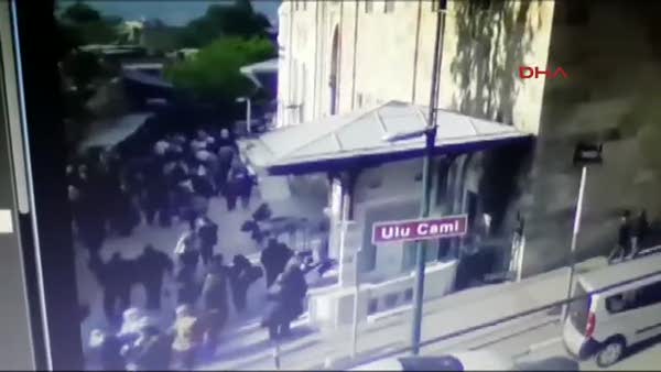Bursa'da patlama anı güvenlik kamerasında