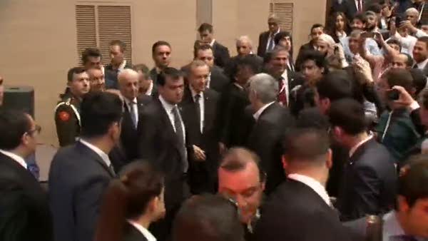 Cumhurbaşkanı Erdoğan mehter marşıyla karşılandı