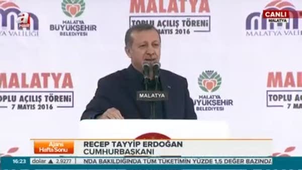 Cumhurbaşkanı Erdoğan Malatya'da Turgut Özal'ı unutmadı
