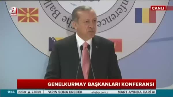 Cumhurbaşkanı Erdoğan Genelkurmay Başkanlarına hitap etti