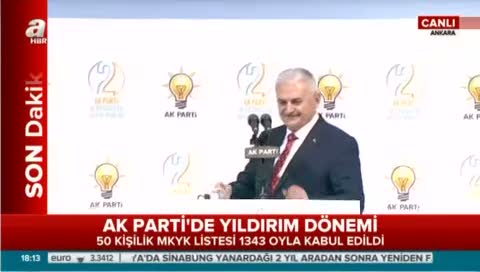 Binali Yıldırım teşekkür konuşması yaptı